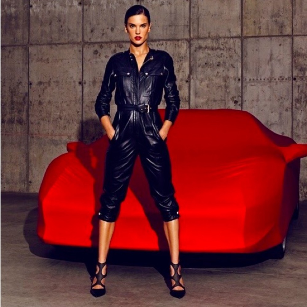 Tamara Mellon Lamb Leather Jumpsuit 2014 Collection